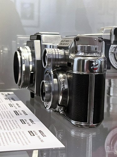 Bolsey Model C in a showcase