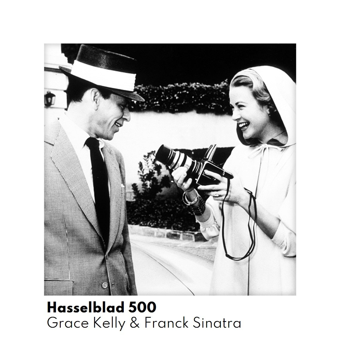 Grace Kelly and Frank Sinatra with a Hasselblad