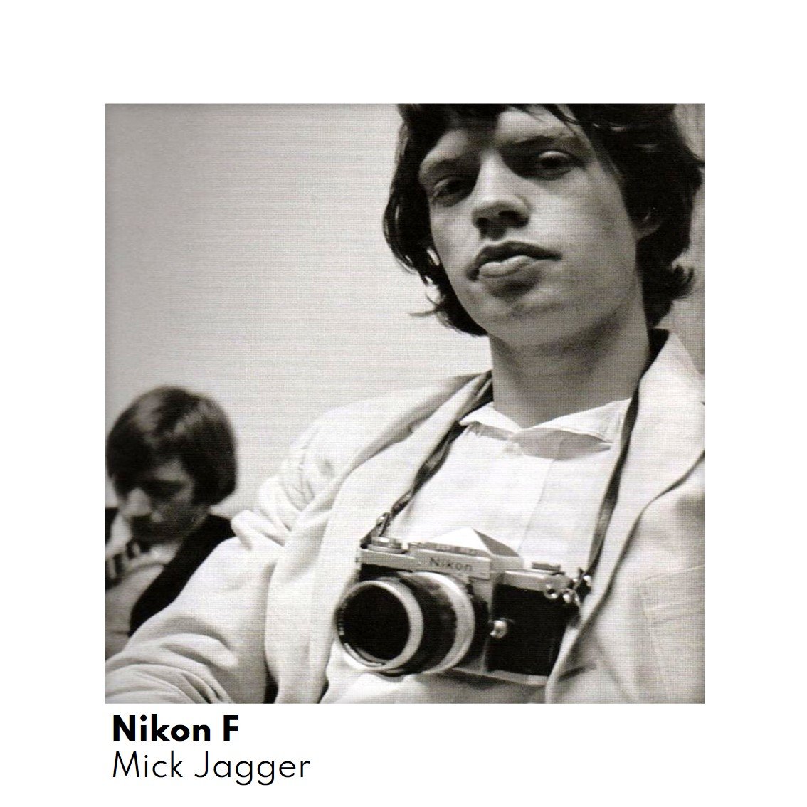 Mick Jagger with a Nikon F