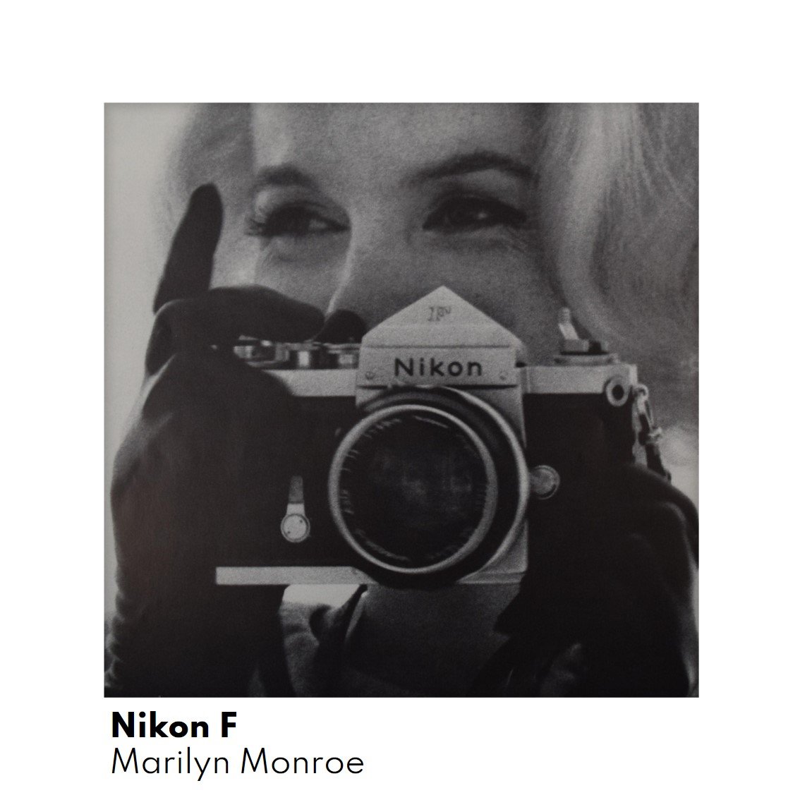 Marilyn Monroe with a Nikon F