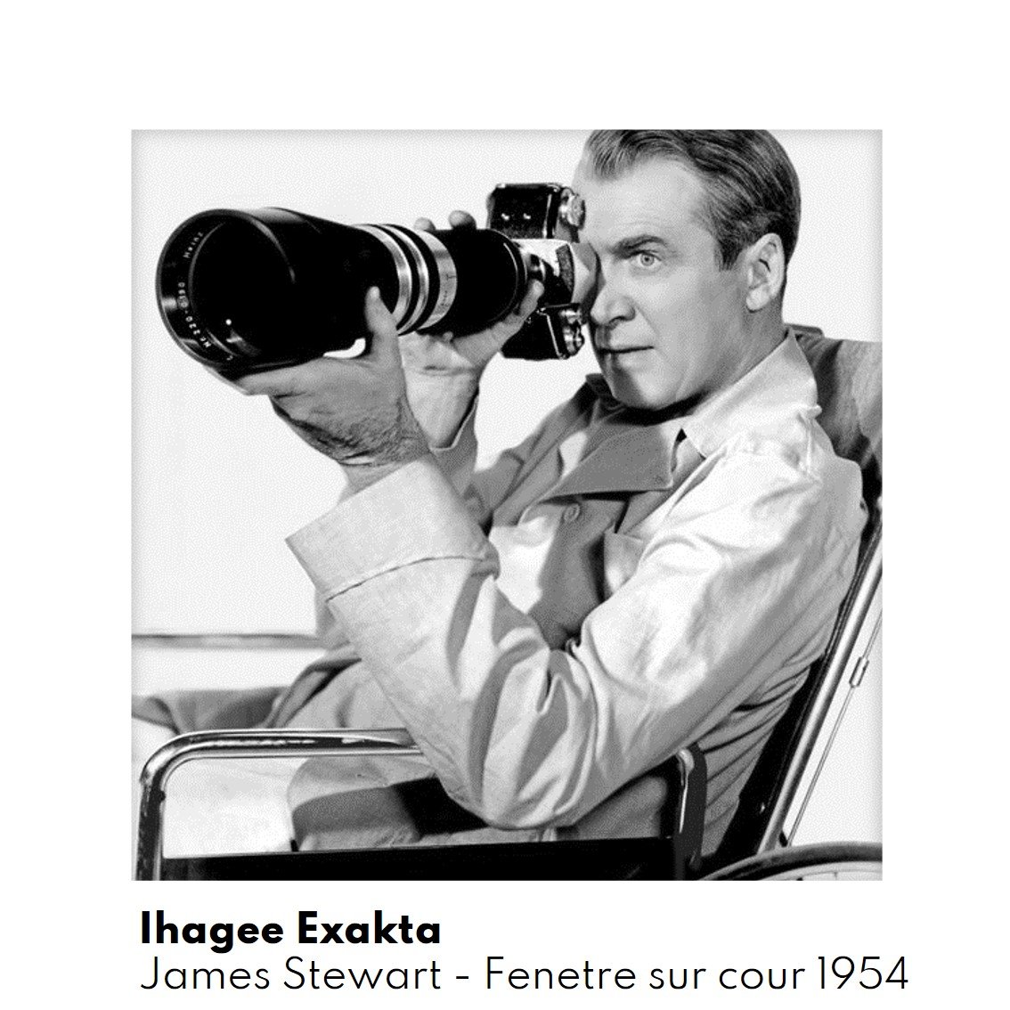 James Stewart with an Ihagee Exakta