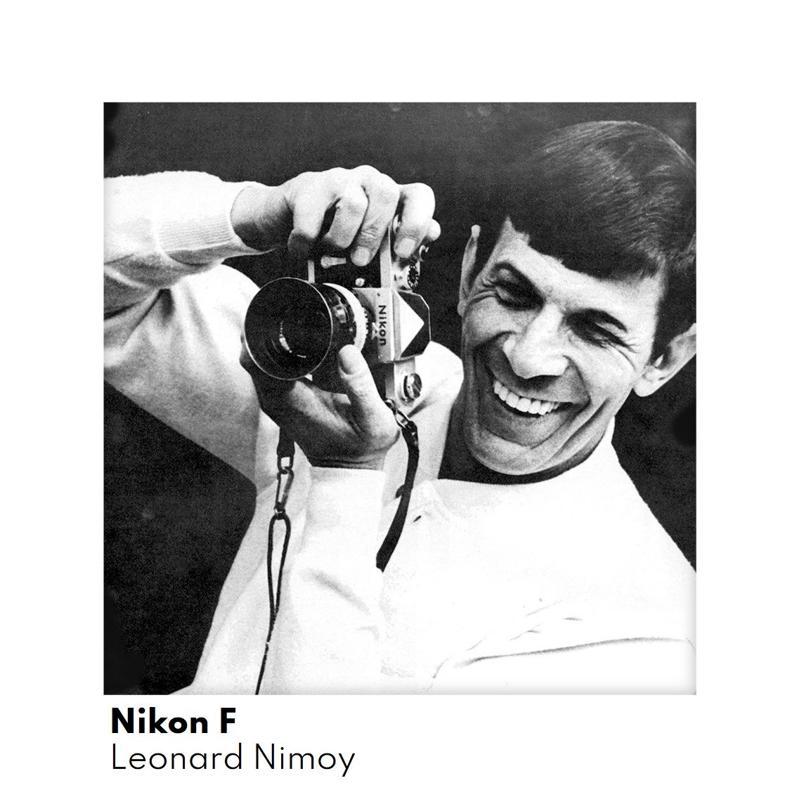 Leonard Nimoy with a Nikon F