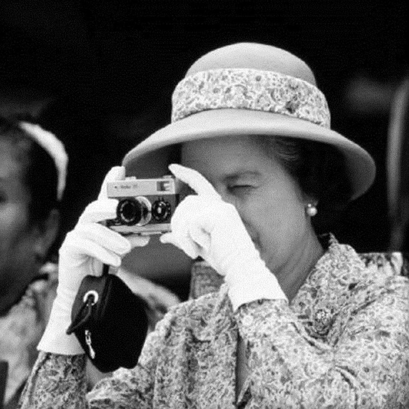 Queen Elizabeth with a Rollei 35
