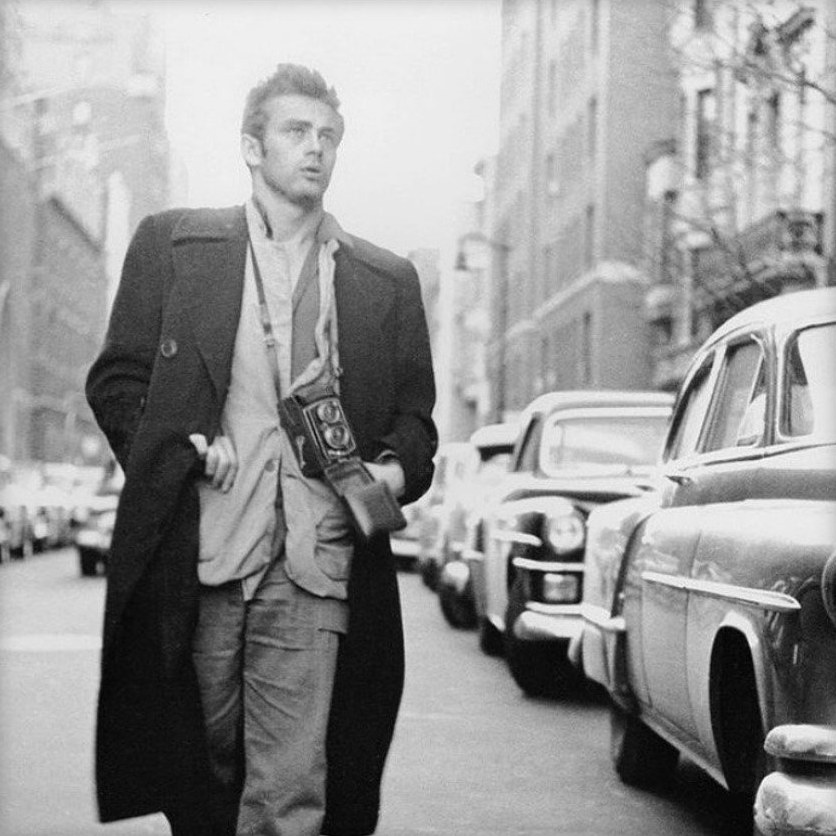 James Dean with a Rolleiflex