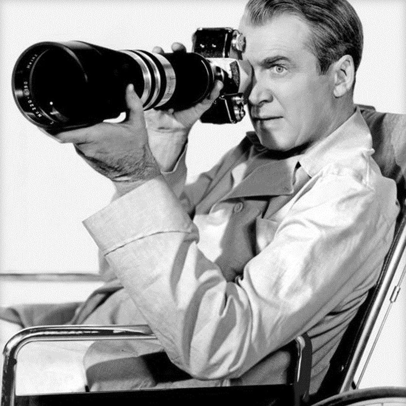 James Stewart with an Ihagee Exakta